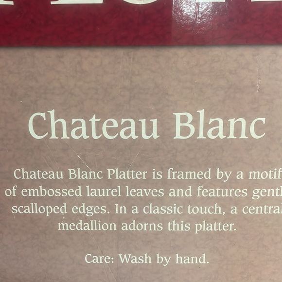 New Fitz and Floyd in original box Chateau Blanc large platter in white - Picture 2 of 13